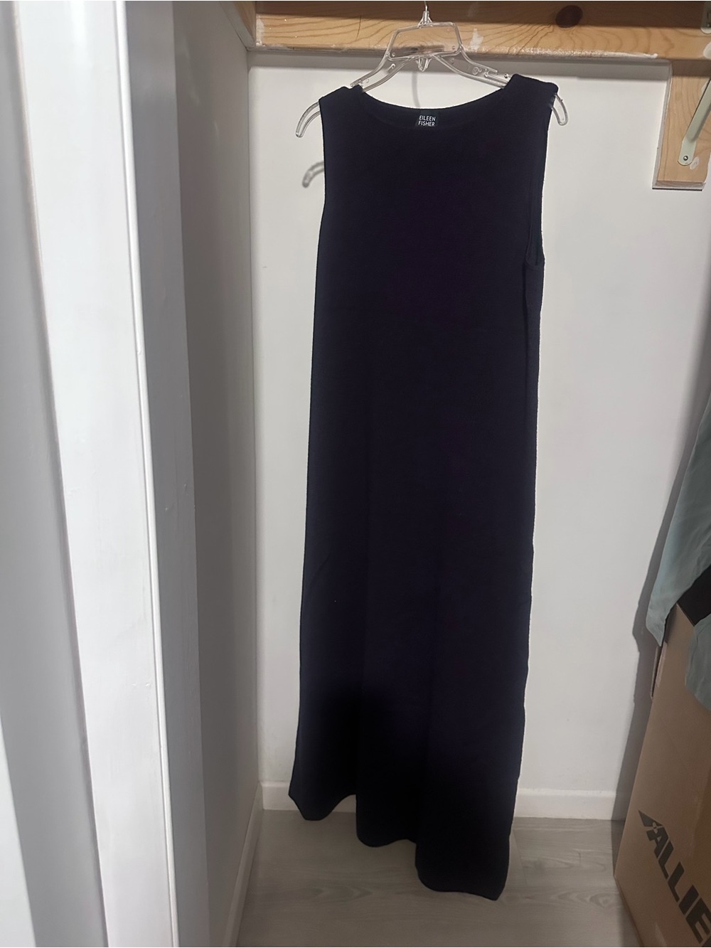 eileen fisher small italian yarn dress eggplant purple
